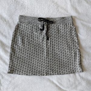 Loft Comfy Black and White Patterned Mini Skirt